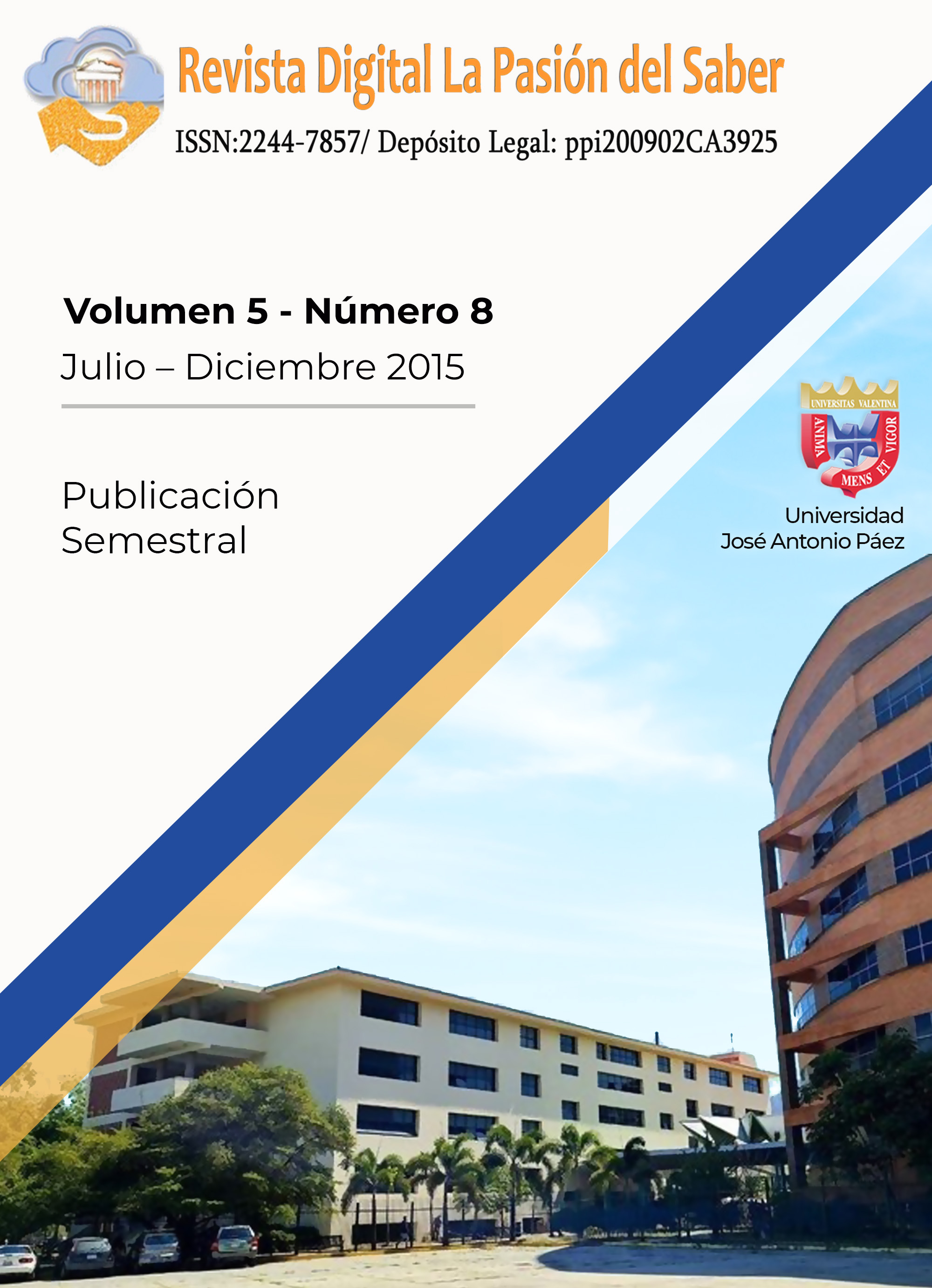 					Ver Vol. 5 Núm. 8 (2015): La Pasión del Saber.  Volumen 5. Número 8.  Julio-diciembre 2015
				